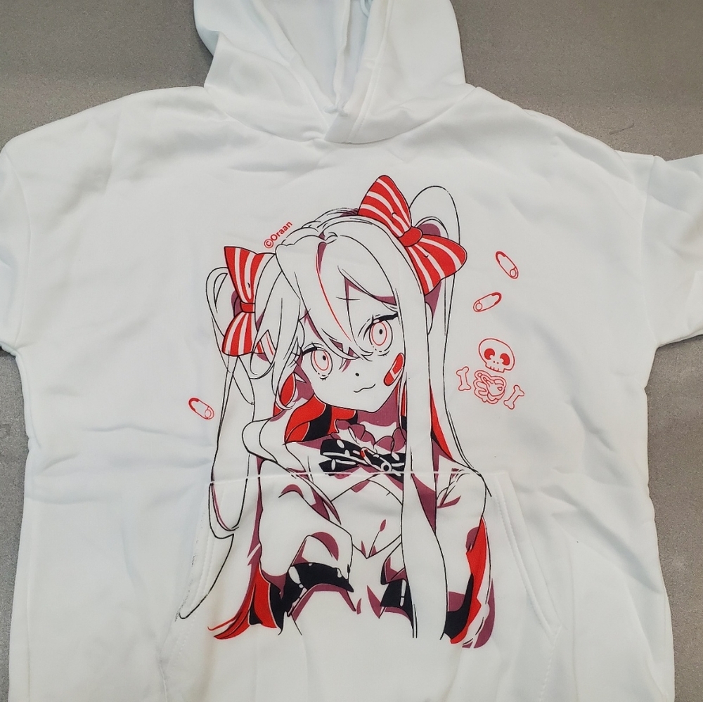 White Anime Girl Hoodie